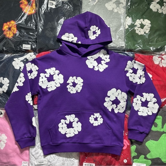 Denim Tears Other - Denim Tears The Cotton Wreath Hoodie ‘Purple’